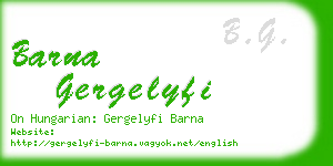 barna gergelyfi business card